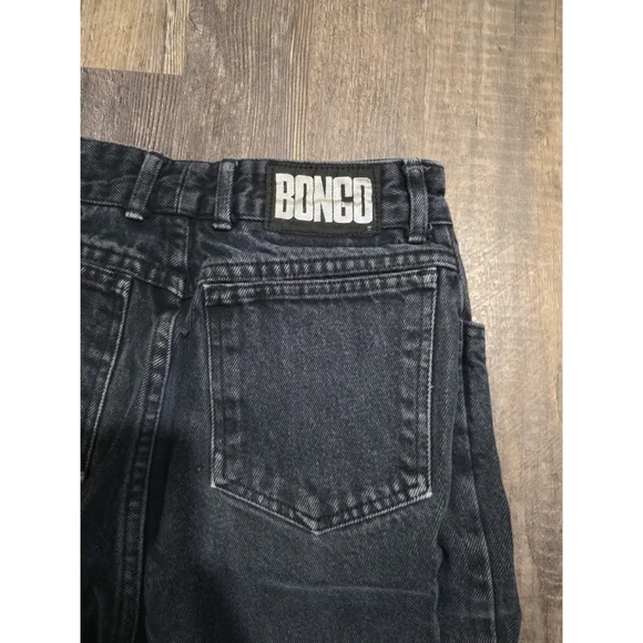 Vintage Bongo Jeans Women Size 13 Mom Jeans Black Wash Y2K Zipper Ankle - Picture 11 of 12